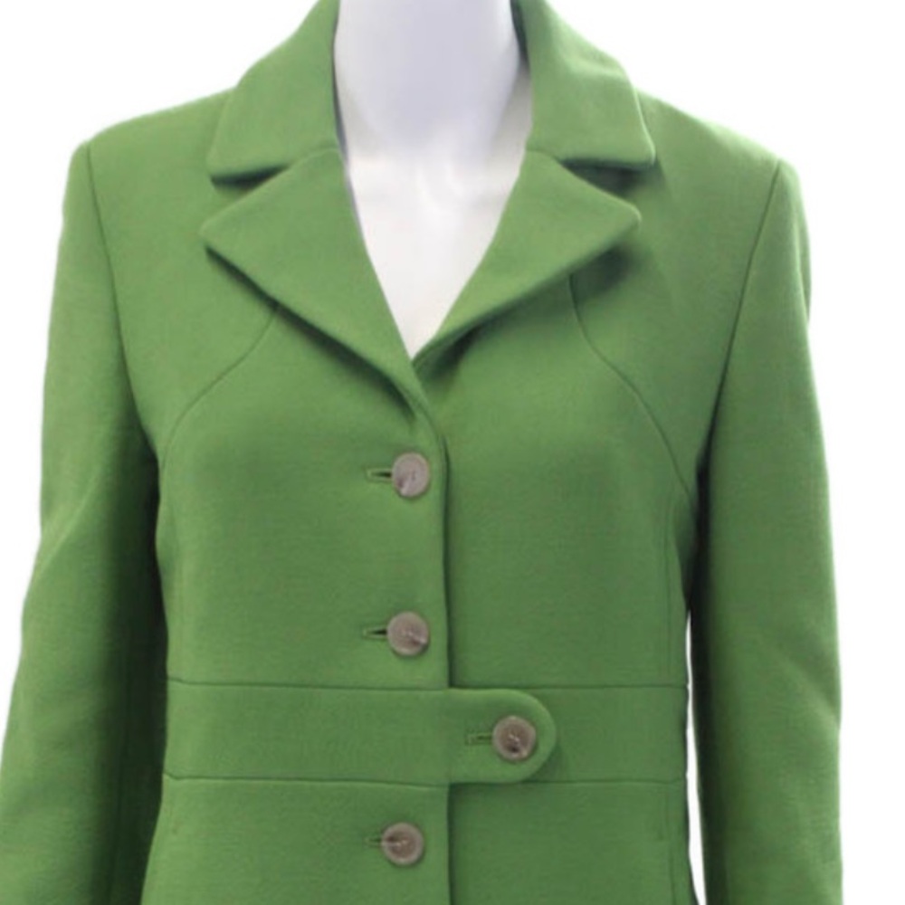 J crew vintage Green wool Women's Coat size 6 - Picture 2 of 13